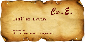 Csősz Ervin névjegykártya
